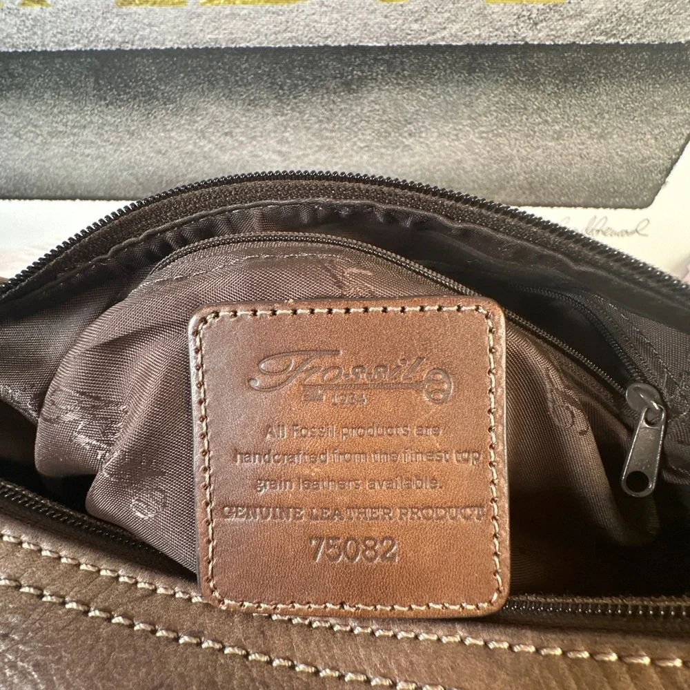 Fossil Tan Leather Hobo Bag